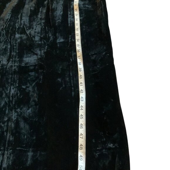 Vintage Liz Clairbone Medium Black Velvet Formal Dress Long Sweetheart Lady Like - Picture 7 of 15